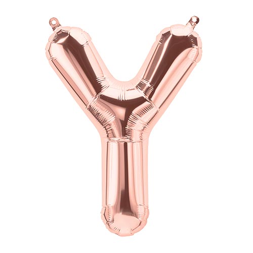 Folienballon Buchstabe Y in Roségold