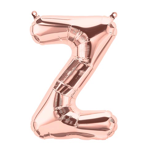 Folienballon Buchstabe Z in Roségold, 41 cm