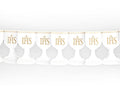 Afiş/Girlanda - İlk Komünyon - Kadeh - IHS - Beyaz - 3m
