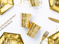 Becher - Papier - Happy New Year - Gold - 220ml - 6 Stück