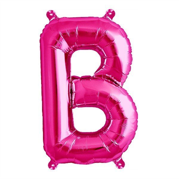 Folienballon Buchstabe B in Pink, 41 cm