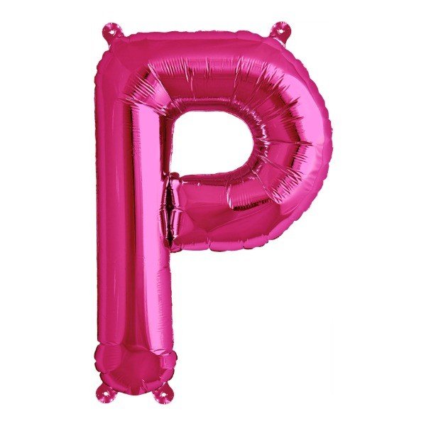 Folienballon Buchstabe P in Pink, 41 cm