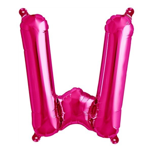Folienballon Buchstabe W in Pink, 86 cm