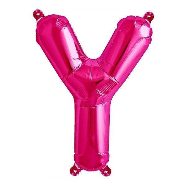 Folienballon Buchstabe Y in Pink, 86 cm