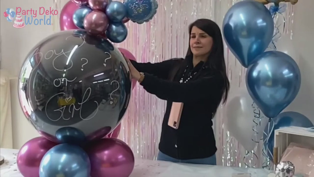 Gender-Ballon Boy or Girl: der Ballon färbt sich blau