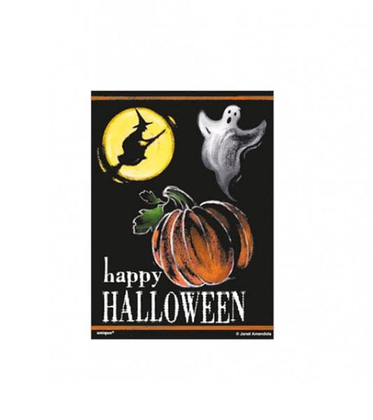 Partytüten - Plastik - Halloween - Kürbis/Geist - 50 Stück
