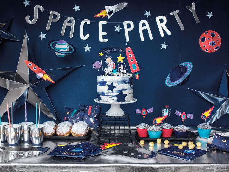 Afiş/Girlanda - Uzay - Space Party - 2m