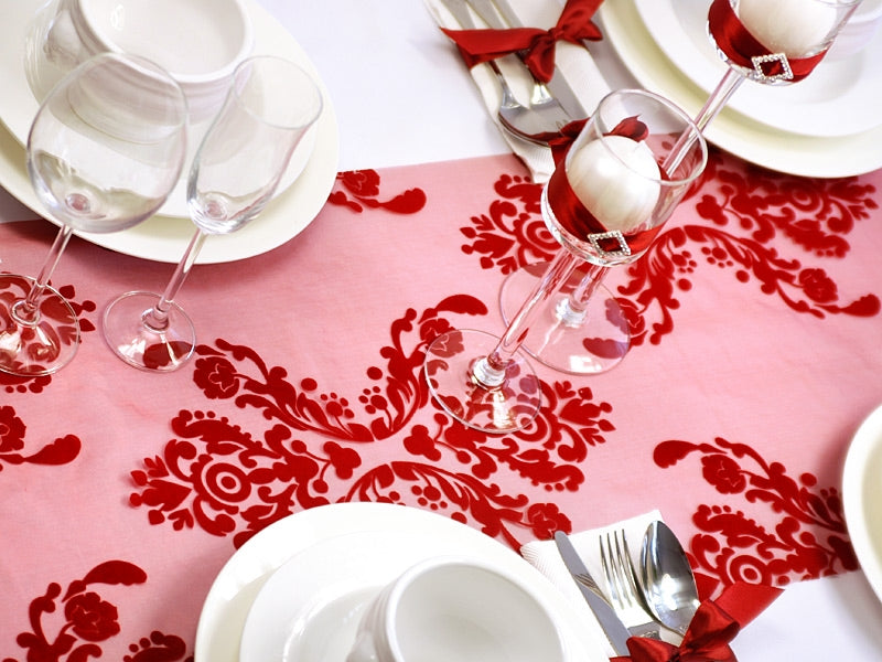 Organza Roll – Ornaments – Burgundy – 36cm – 9m