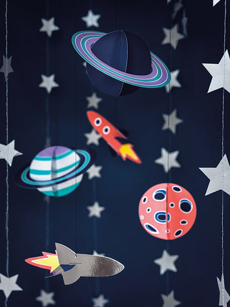 Подвесной декор - космос - Space Party - 5 шт.