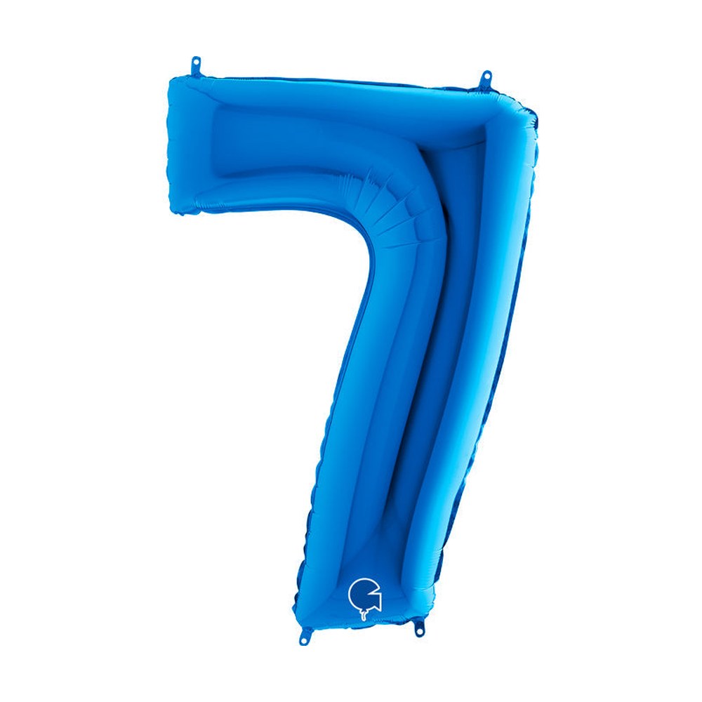 Folienballon Zahl 7 in Blau