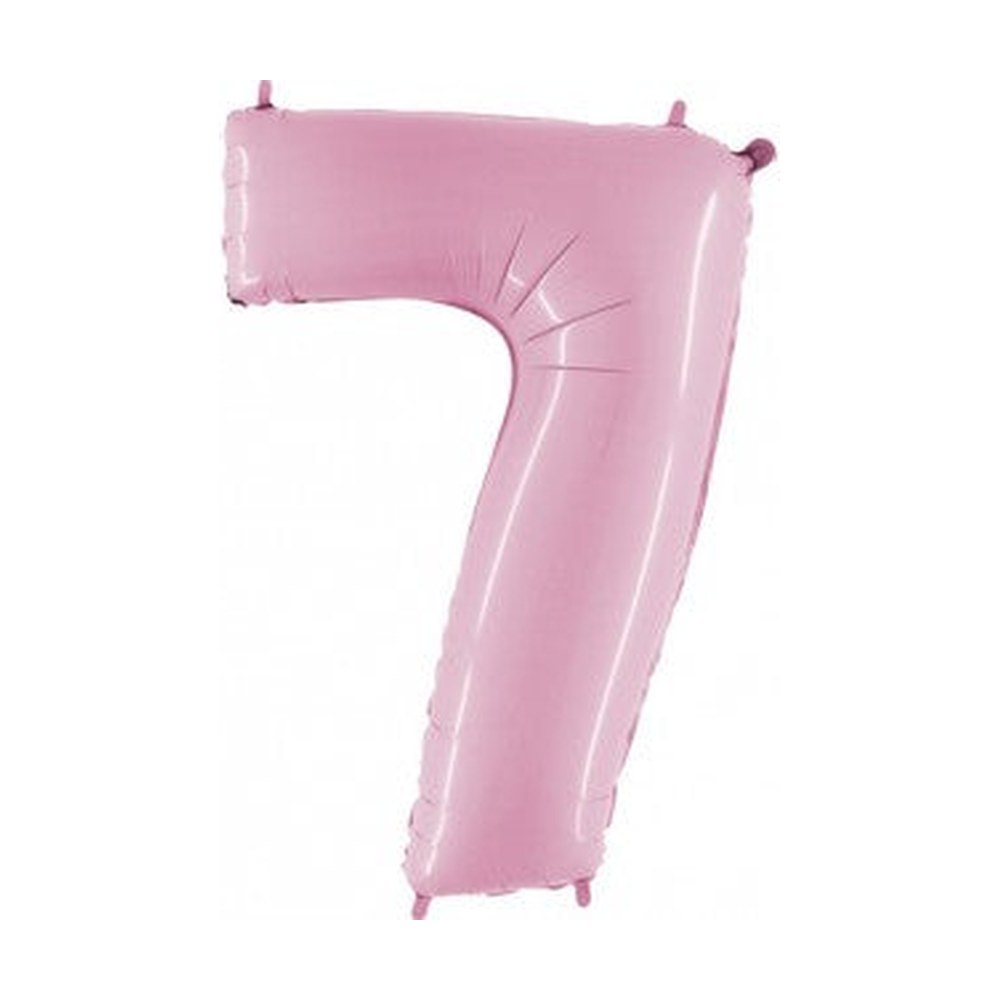 Folienballon Zahl 7 in Rosa