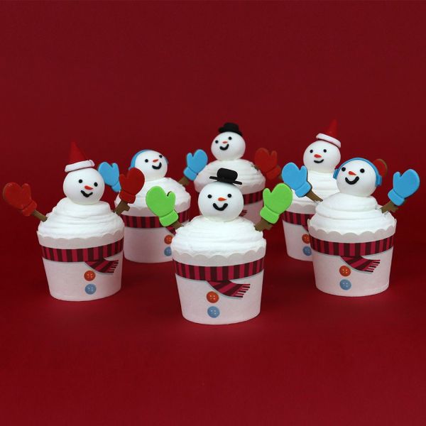PME - Cupcake/Muffin Förmchen - Snowman/Schneemann- Set - 6 Stück