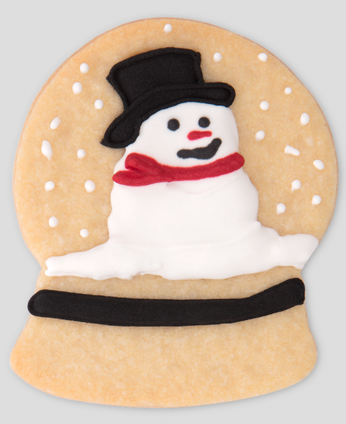Ausstecher - Edelstahl - Weihnachten - Schneekugel mit Schneemann - 8cm