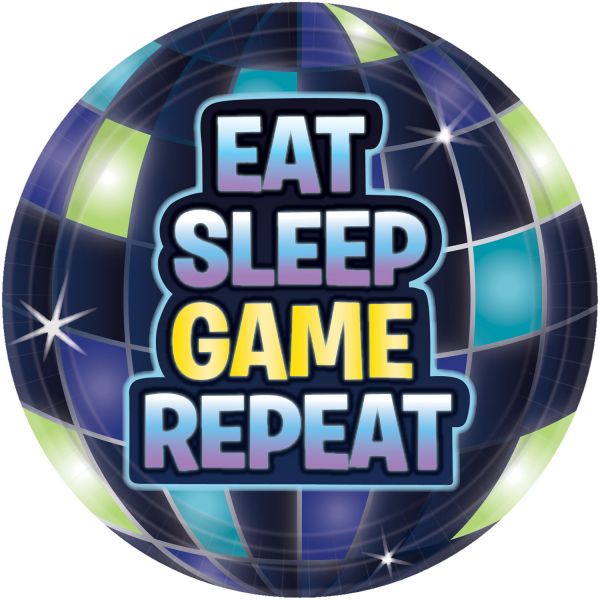 Teller - Papier - Battle Royal - Eat Sleep Game Repeat - 18cm - 8 Stück