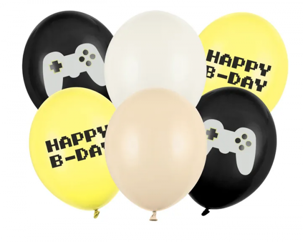 Happy B-Day - Latex Ballons Set - Mix - 30cm - 6Stück