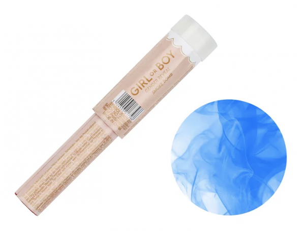 Rauchbombe ''Its a Boy''. 22.5 cm. Blau