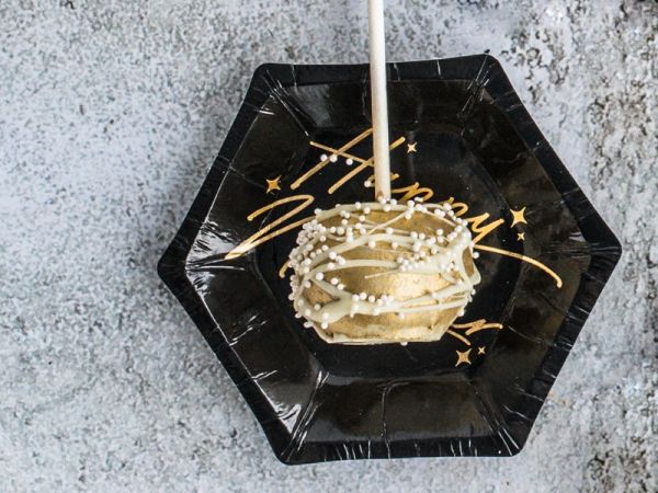 Teller - Papier - Happy New Year - Mini - 12.5cm - 6 Stück