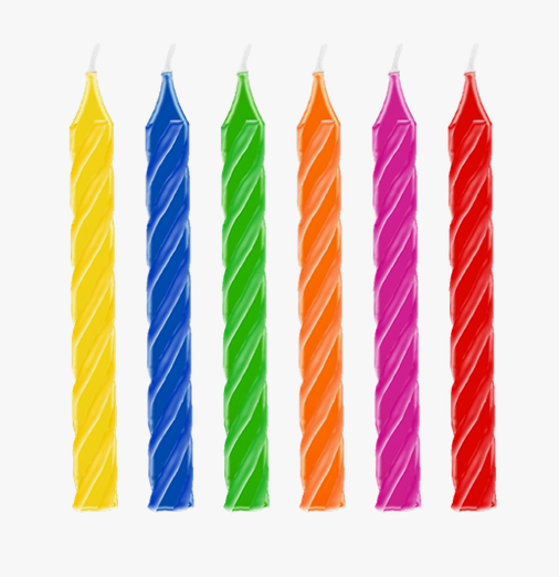 Kerzen - Mix - Bunt - 24 Stück - 9cm