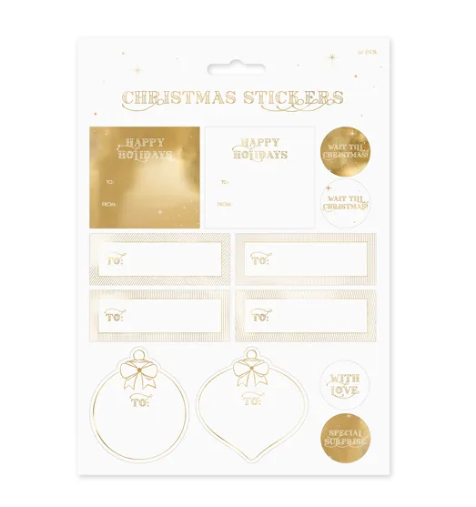 Weihnachts Stickers - Christmas gold - 1 Blatt