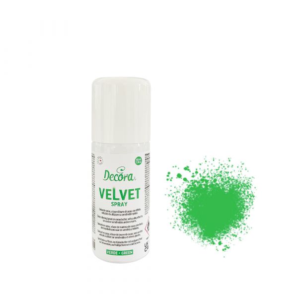 Velvet Spray in grün - Farbspray auf Kakaobutterbasis mit Samteffekt - 100ml