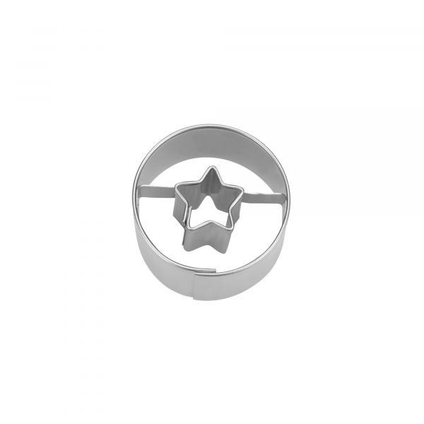 Städter - Ausstecher - Stern in Ring mini - Edelstahl - 3cm