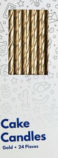 Kerzen - Gold - 24 Stück - 9cm