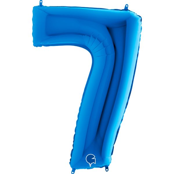Folienballon - Zahl - 7 - Blau - 102cm