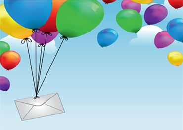 Ballonweitflugkarten Brief an Ballons gebunden 1 Stück