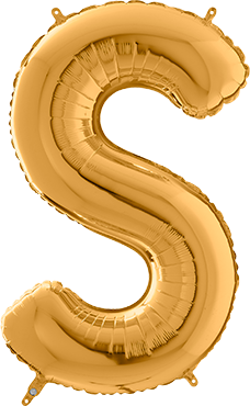 Folienballon - "S" - Gold - 66cm