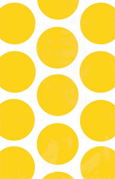 Partytüten - Papier - gepunktet - Gelb/Weiß - 10 Stück