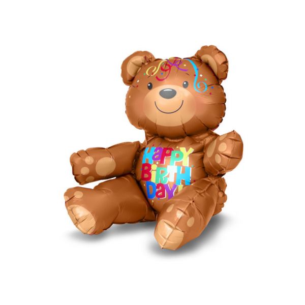 Folienballon - Teddy Bär - Happy Birthday - 48x43cm