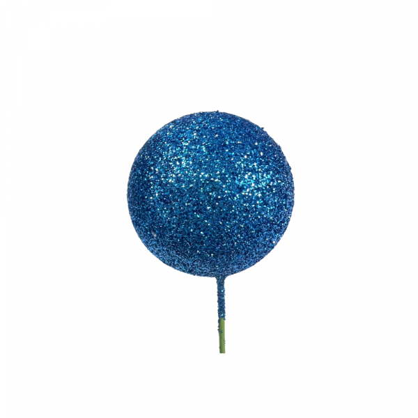 Dekokugeln / Bubbles Glitzer royalblau 4 Stk.