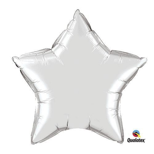 Folienballon - Stern - Silber - 90cm
