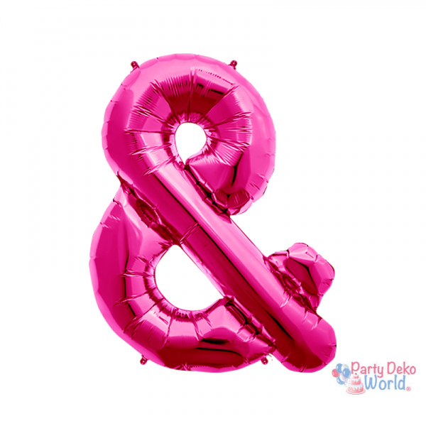Folienballon - "&" - Pink - 41cm