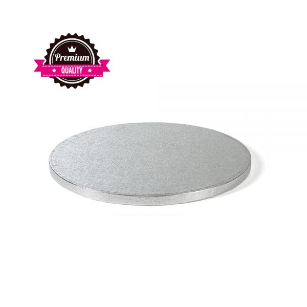 Cakeboard/Tortenplatte- Rund - silber - 40cm h1.2cm