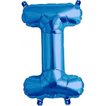 Folienballon - "I" - Blau - 86cm