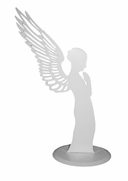 Metallständer - Engel - Weiß