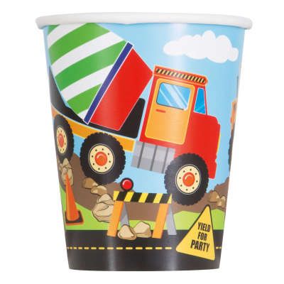 Becher - Papier - Baustelle - 270ml - 8 Stück