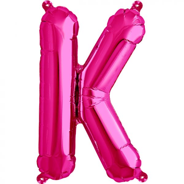 Folienballon - "K" - Pink - 41cm