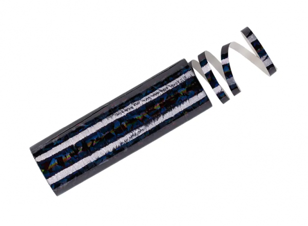 Luftschlangen - Schwarz metallisch