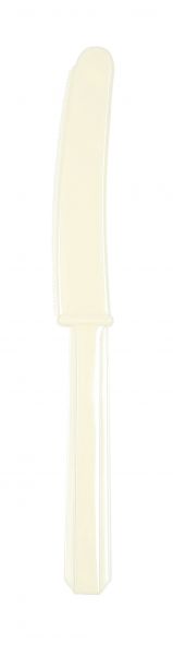 Besteck - Plastik - Messer - Creme - 10 Stück