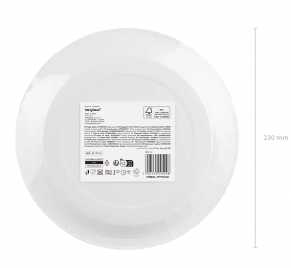 Teller - Papier - Lila/ Flieder - 21.9cm - 8 Stück