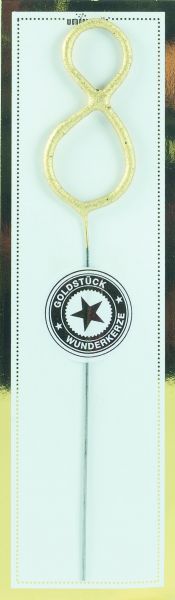 Wunderkerze - Goldstück - Zahl - 8