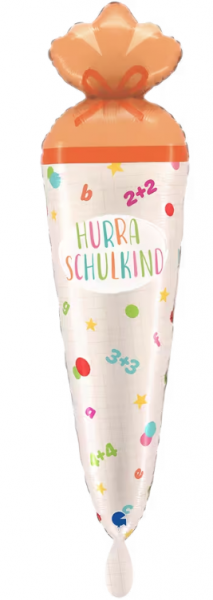 Folienballon - Einschulung/Schulanfang - Schultüte - HURRA- 99cm