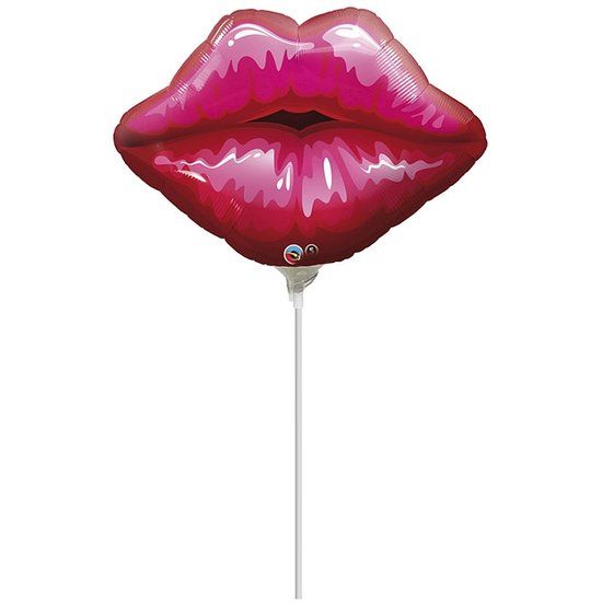 Folienballon - Lippe/Kussmund - Pink - Mini - 30cm