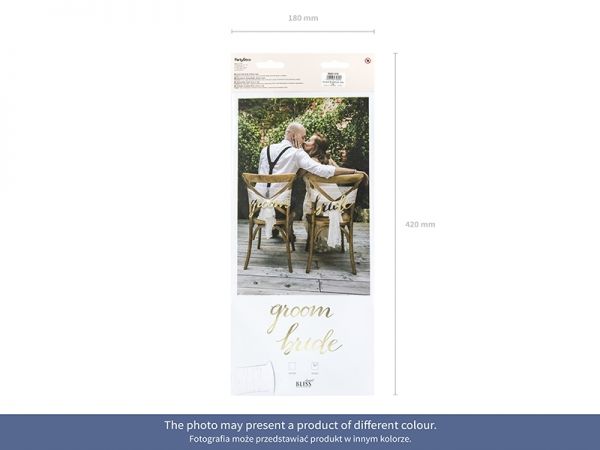 Hängedeko - Hochzeit/Wedding - Bride & Groom - Gold - 2 Stück