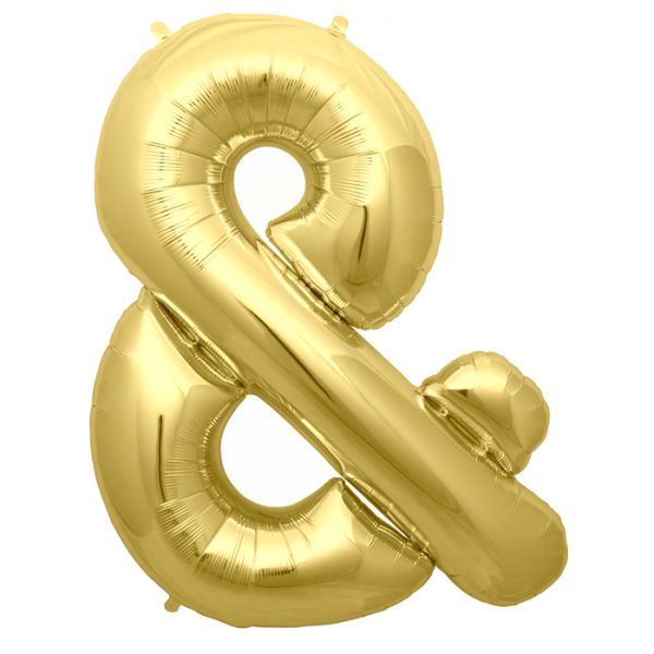 Folienballon - "&" - Gold - 86cm
