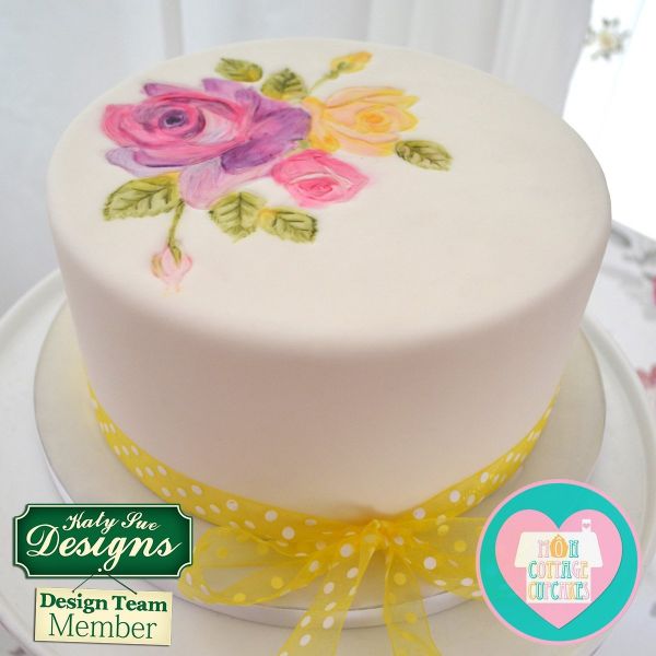 KatySue - Silikonform - Rosen - Kuchenprägung