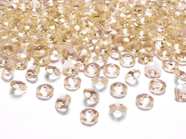 Streudeko - Diamanten - Gold/Apricot - 12mm - 100 Stück