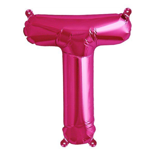 Folienballon - "T" - Pink - 86cm
